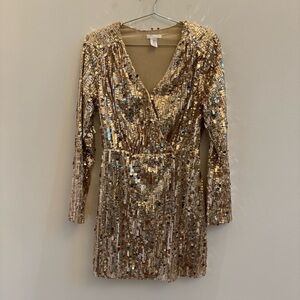 H&M Gold Sequin Dress